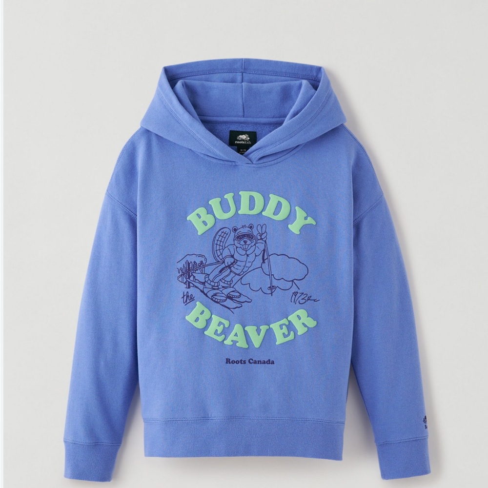 Roots Blue Graphic Hoodie Sweatshirt